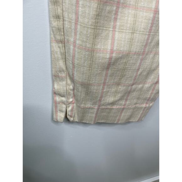 St. John's Bay Stretch Check High Rise‎ Capri Pants Cream Golf Country Club 16 - Picture 3 of 9